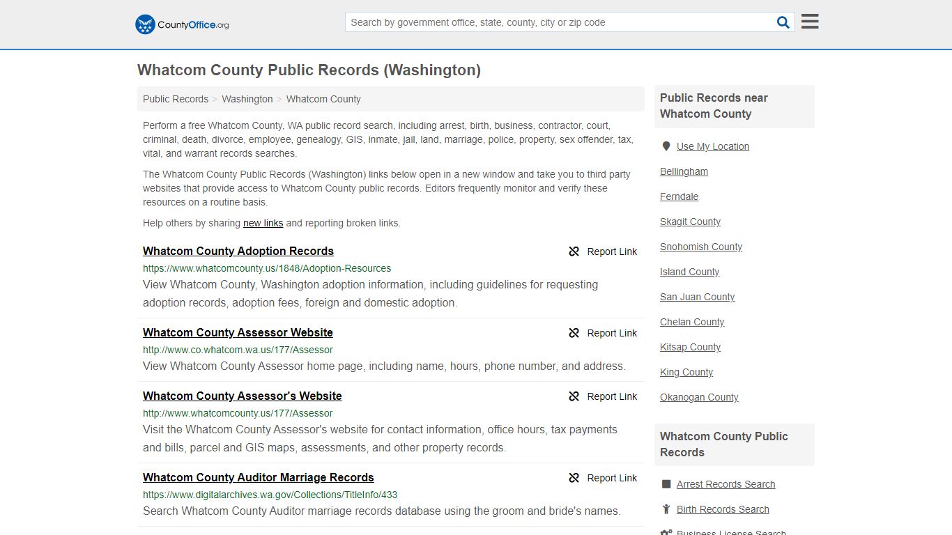 Public Records - Whatcom County, WA (Business, Criminal ...